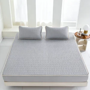 Summer Breathable Soft Latex Cooling Fitted Sheet Set 3 Pcs with 2 Pillowcases Factory Custom Size for Home Hotel