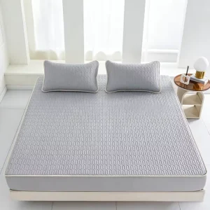 Summer Breathable Soft Latex Cooling Fitted Sheet Set 3 Pcs, with 2 Pillowcases, Factory Custom Size for Home, Hotel