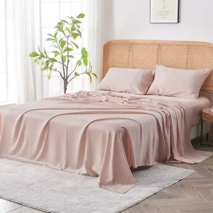 Summer Cooling Skin Safe Custom Solid Tone 4pcs King Twin Queen Hotel Household Duvet Sheet Pillow Cover Kit