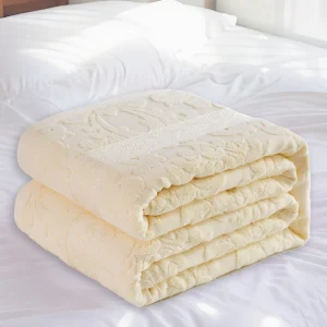 Summer Cotton Skin Friendly Jacquard 3D Pattern Lightweight Blanket for Bed and Couch
