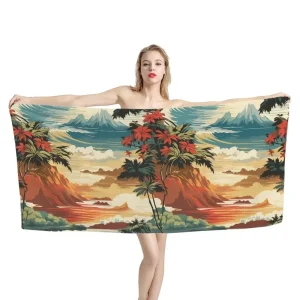 Summer Hawaii Style Fast Drying Oversized Sand Proof 70*140cm Personalized Beach Towel