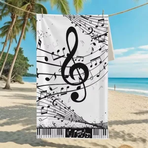 Summer High Quality Quick Dry Recycled Microfiber Beach Towel Tropical Suede Embroidery High Visibility Antimicrobial