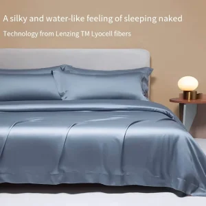 Summer Ice Silk Silky Smooth Cool Duvet Cover Luxurious Home Bedding Four Piece Set Luxury Bedding Duvet Set Cotton
