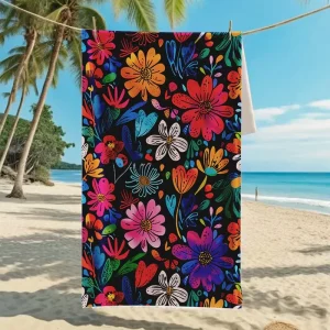 Summer Modern Beach Towel for Pool Travel Camping Yoga Made with Recycled Materials Quick-Dry Super Absorbent Sand Resistant