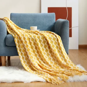 Summer Office Soft Comfortable Versatile Knitted Sofa Blanket Cover Luxury Throw