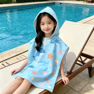 Summer Party Favors Super Water Absorbent Custom Hooded Kids Beach Towels Children Gifts Cartoon Bath Towels