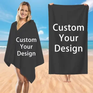 Summer Personalized Sublimation Printed Quick Dry Oversized Microfiber Sand Free Custom Logo Beach Towels