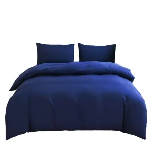 Summer Plain Style Cotton Fiber Duvet Cover Set Woven Technique Hot Weather Bamboo Sheet Set