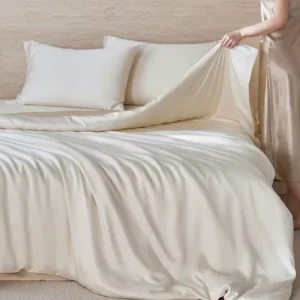 Summer Simple Solid Color Four Piece Waterproof Eco Friendly 100TC Comfortable Luxurious Bedding Set for Home & Hotel Use