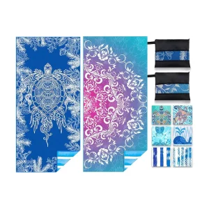 Summer Soft Quick Dry Microfiber Swimming Yoga Comfortable Printed Custom Sport Sand Free Beach Towel