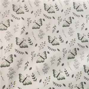 Summer Twill Cotton Dress Fabric Butterfly Printed Anti-Pill Versatile for Bedding Home Textiles Bags Accessories Weddings