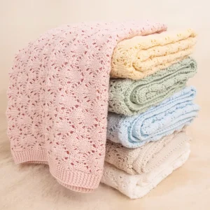 Summer Use Breathable Absorbent 100% Cotton Knitted Throw Thin Blanket for Baby