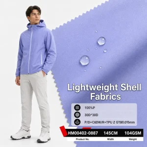 Sun Protection Clothing Windbreakers 30D Double Ripstop Pongee Fabric with Water Resistant TPU Lamination for Sports Jackets