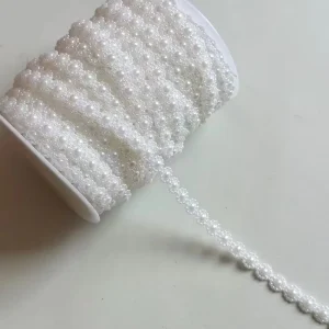 Sunflower Pearl Beaded Garland Decorative Ribbon Durable for Garment Shoes Wedding Decoration DIY Craft Project