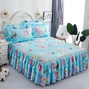 Sunny Textile Autumn Winter Quilted Cotton Bed Skirt