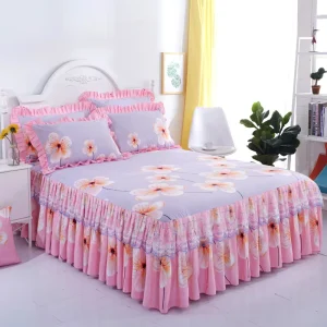 Sunny Textile Lace Bed Skirt Mattress Protector