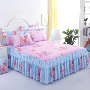 Sunny Textile Lace Bed Skirt Mattress Protector