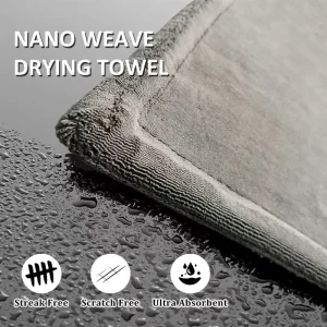 Super Absorbent 1600gsm ultra Dense No Lint CE Certified Quick Dry Car Body Drying Nano Weave Car Drying Towel