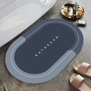 Super Absorbent Anti-Slip Bathroom Mat Floor Carpet Washable Bath Mats for Kitchen and Bathroom Home Use
