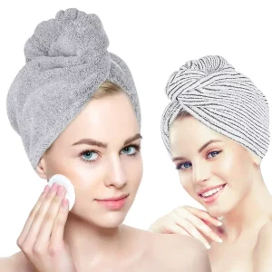 Super Absorbent Bamboo Hair Towel Microfiber Quick Dry Drying Turban Hair Towel Wrap for Women