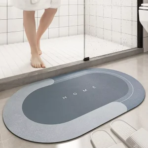 Super Absorbent Bath Mat Quick Drying Bathroom Mats With Rubber Non Slip Bottom Easy to Clean Bathroom Rug Kitchen Doormat