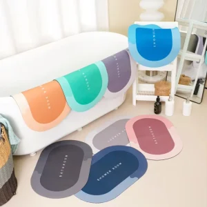 Super Absorbent Bath Mat Quick Drying Bathroom Rug Non Entrance Doormat Toilet Carpet Bathroom Bath Anti Mat