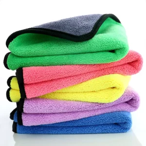Super Absorbent Coral Fleece Dish Towels Quick Dry Microfiber Cloths for Cleaning Drying 600gsm Weight Plush for Auto Detailing