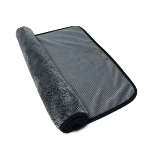 Super Absorbent Custom logo Large Twisted Loop Microfiber Square Single Layer Cleaning Towel for Car Washing Drying and Kitchen