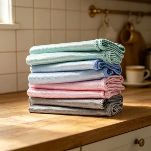 Super Absorbent Customized Microfiber Shiny Glass Cleaning Cloth for Auto Detailing Car Wash Shop Cleaning