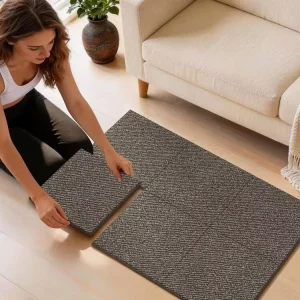 Super Absorbent DIY Square Carpet Tiles Non Slip Machine Washable Floor Carpet Rugs for Office Living Room Kitchen