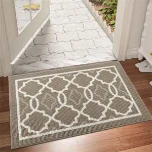 Super Absorbent Dirt Resistant Tufted Polypropylene Cute Entrance Door Mat Non Slip Washable Front Dog Doormat for Muddy Paws