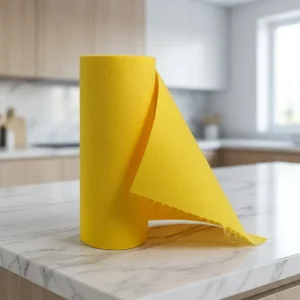 Super Absorbent Eco Friendly Yellow Non Woven Fabric Kitchen Towel Plain Style Cleaning Cloth for Home Appliance