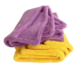 Super Absorbent Edgeless Dual Sided Twist Loop Rag Microfiber Car Drying Towel Quick Dry Cleaning Towel for Auto Detailing