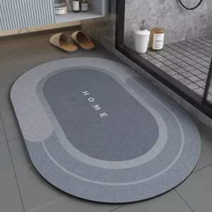 Super Absorbent Floor Mat Bath Mat Rubber Non slip Backing Bathroom Floor Mats Rug for Shower