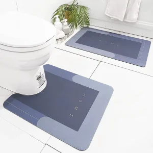 Super Absorbent Floor Mat Quick Drying Non Slip Nordic Style Natural Rubber Door Mat Bathmat Rugs Diatom Mud Diatomite Bath Mat