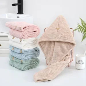 Super Absorbent Girl Women Large Waffle Custom Dryer Quick Spa Salon Dry Drying Turban Microfiber Hair Towel Wrap