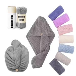 Super Absorbent Girl Women Large Waffle Custom Dryer Quick Spa Salon Dry Drying Turban Microfiber Hair Towel Wrap