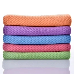 Super Absorbent Glass and Dish Towels Fish Scale Pattern Kitchen Cleaning Cloths