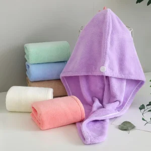 Super Absorbent Hair Towels Custom Embroidered Printed Logo Quick Dry Ladies Girl Women Curly Microfiber Hair Turban Wrap Towel
