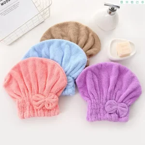 Super Absorbent Hair Tower Cap Soft Coral Velvet Hair Drying Towel Quick Drying Microfiber Hair Towel Women Girls Hair Wrap