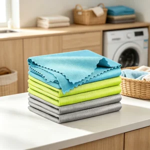 Super Absorbent Lint Free Microfiber Towel for Glass and Mirror Cleaning in the Kitchen