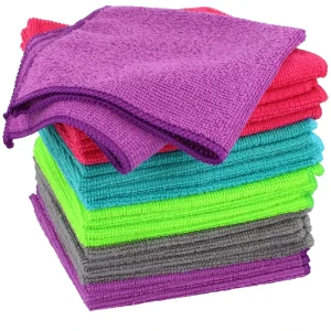 Super Absorbent Microfiber Auto Detailing Car Wash Kitchen Cloth Custom Logo 400gsm Soft Quick Dry Car Cleaning Towel
