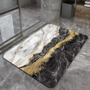 Super Absorbent Non Slip Polyester Diatom Mud Bath Mat Custom Kitchen Entrance Door Mats Quick Drying Modern Style Pet