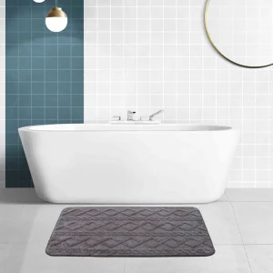 Super Absorbent Non slip Bath Mats Diatomite Jacquard Micro Fiber Rubber Bath Mat