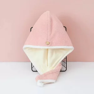 Super Absorbent Quick Dry Hair Towel Edge Wrapping Double Sided Available Thickening Headscarf Double Layer Quick Dry Hair Cap