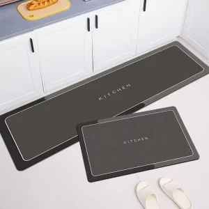 Super Absorbent Quick Dry Non slip Diatomite Kitchen Runner Rug Carpets Kitchen Floor Mats Set
