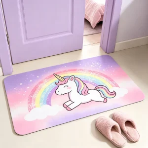 Super Absorbent Quick Dry Soft Diatom Mud Bath Mat Non Slip Rubber Backing Bathroom Floor Mat for Home and Hotel Use