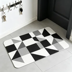 Super Absorbent Quick Dry Soft Diatom Mud Bath Mat Non Slip Rubber Backing Bathroom Floor Mat for Home and Hotel Use