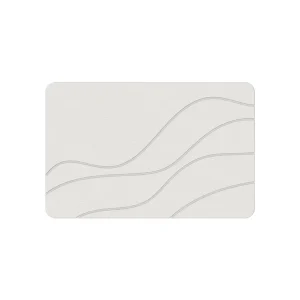 Super Absorbent Quick Drying Bath Floor Mat Modern Design Solid Pattern Non Slip Stone Diatomite Bath Mat Factory Customized