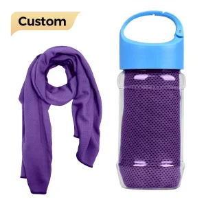 Super Absorbent Quick Drying Eco Friendly Scarf Shape Towel Hook Custom Logo Gym Ice Cold Portable Outdoor Sport Instant Towel
